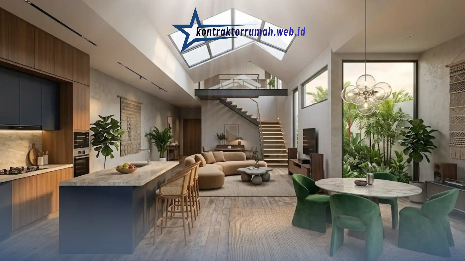 Inspirasi desain dapur dan ruang makan konsep open space