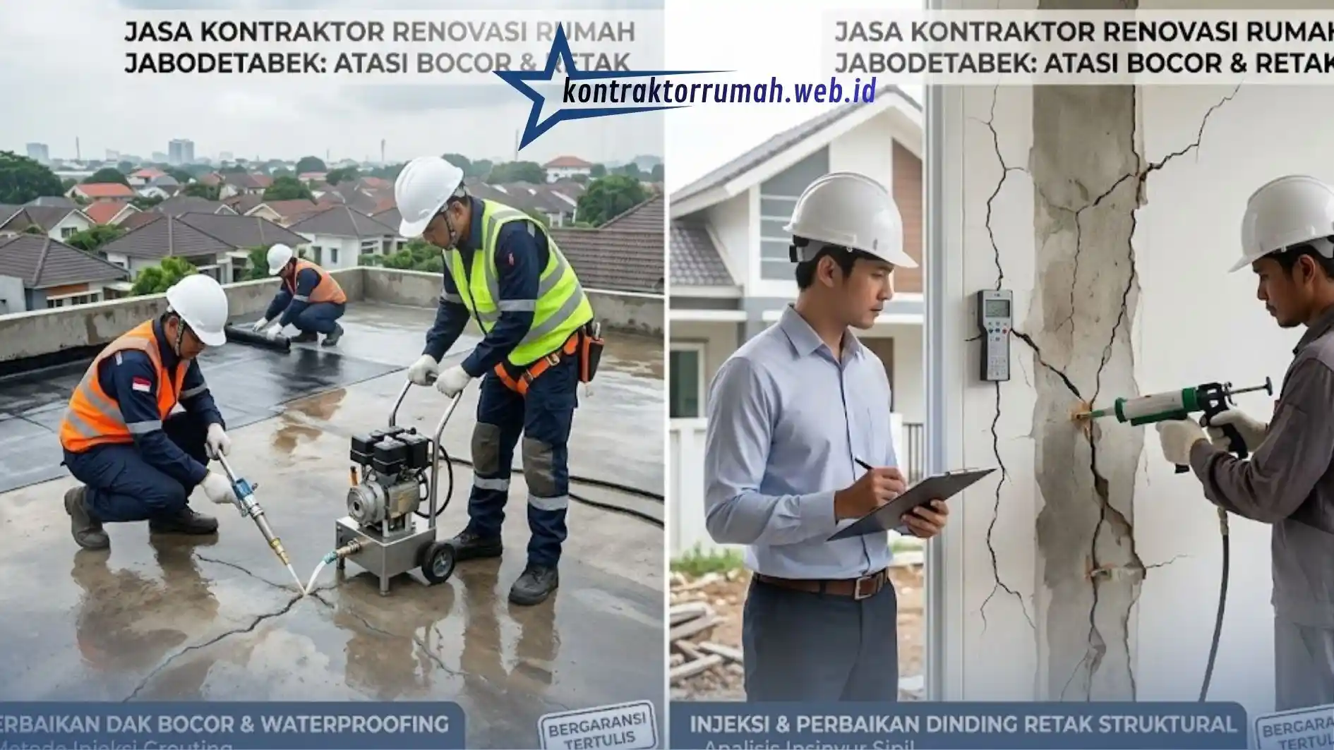 Jasa Kontraktor Renovasi Rumah Jabodetabek: Atasi Bocor & Retak Bergaransi