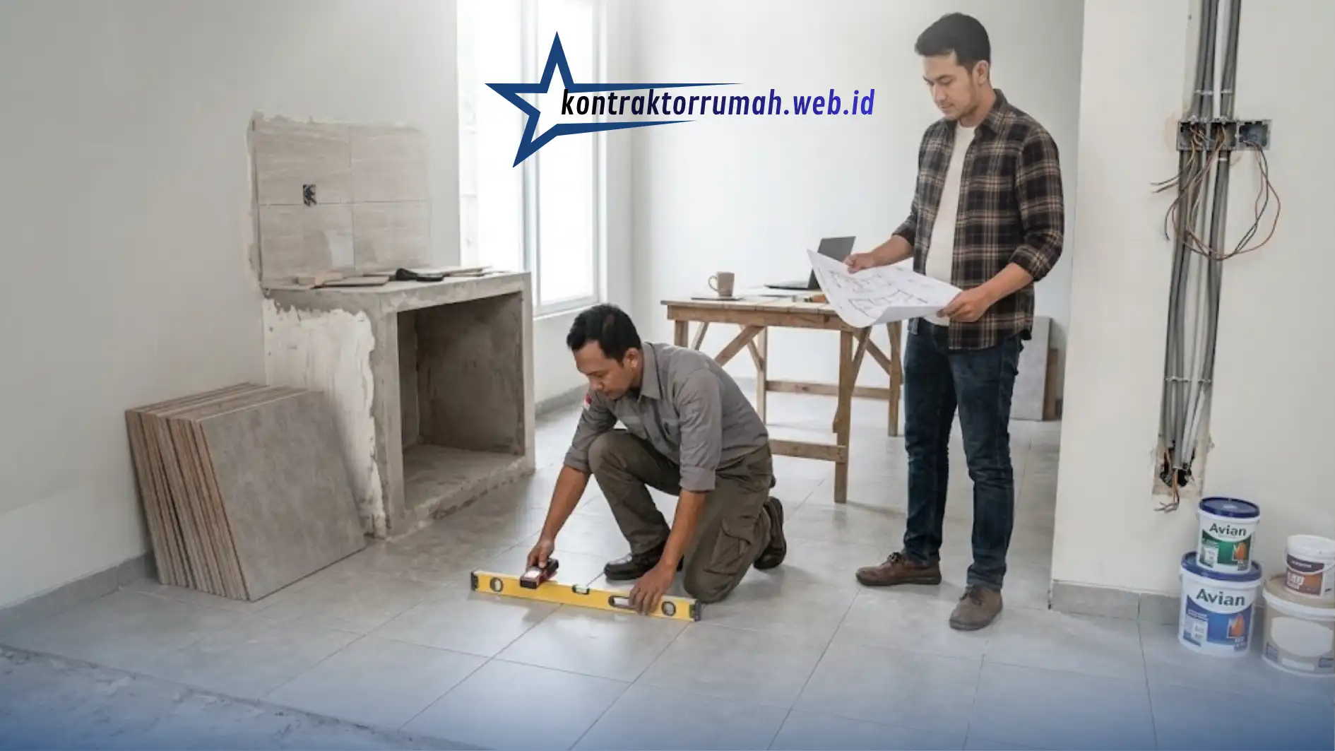 Menghitung volume pekerjaan lantai renovasi rumah