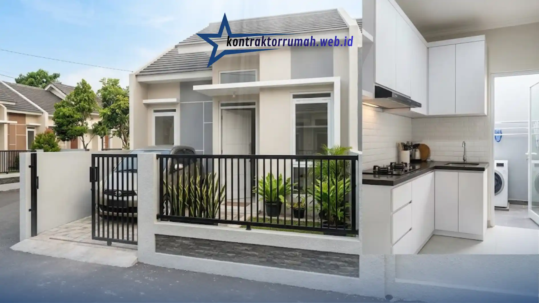 Inspirasi Renovasi Rumah Subsidi Type 36 Bagian Dapur & Pagar