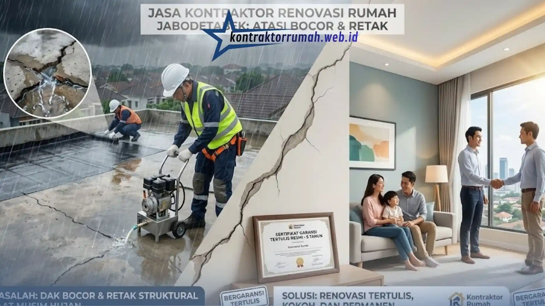 Solusi Renovasi Rumah Bocor dan Retak Bergaransi