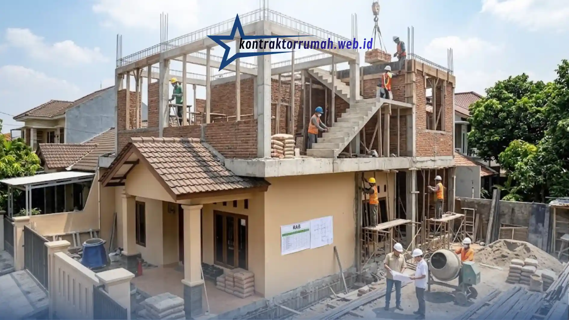 Tahap finishing interior renovasi rumah 2 lantai